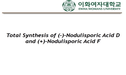 Total synthesis of Natural products