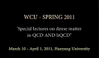 Special lectures on dense matter in QCD and hQCD